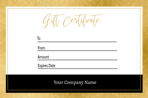 gift certificate Label template