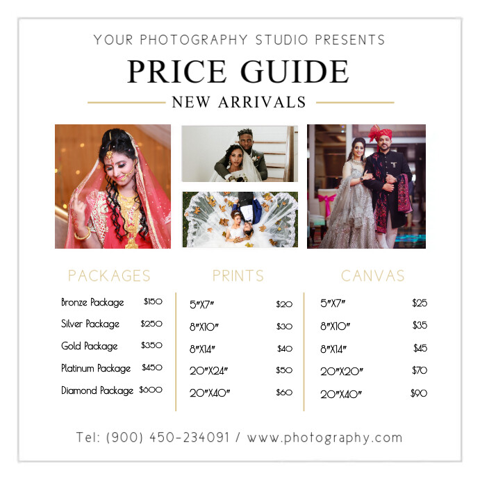 Price Guide Wedding Photographer Rates Marriage Photography Price