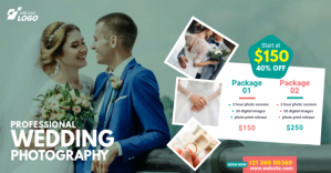 Wedding Photography Ad Изображение, которым поделились на Facebook template