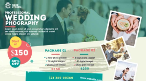 Wedding Photography Ad Twitter Post template