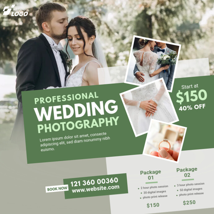 Modèle Une Publicitaire sur La Photographie de Mariage PosterMyWall