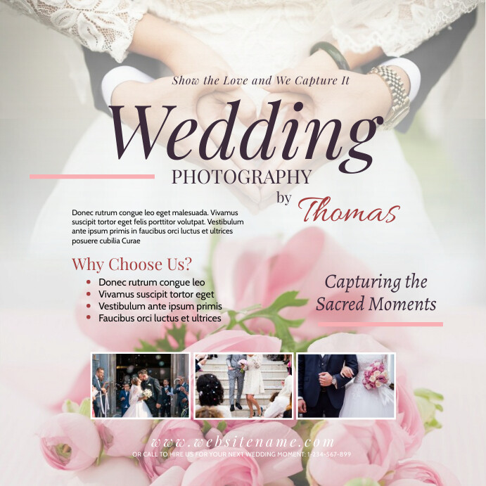 Copy of Wedding Photography Instagram Post PosterMyWall
