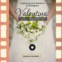 Vintage Film Aesthetic Bridal Photography Logo template