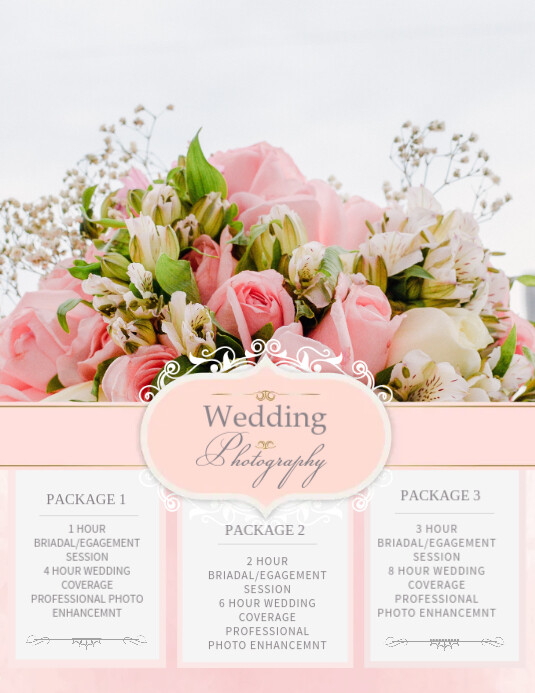 Wedding Photography Packages Flyer Template Postermywall