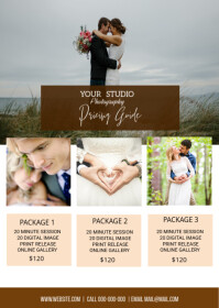Wedding Photography Price List A6 template