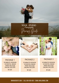 Wedding Photography Price List A6 template