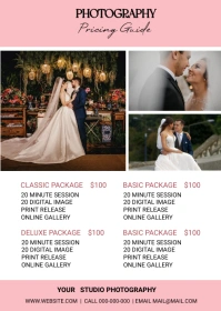 Wedding Photography Price List A6 template