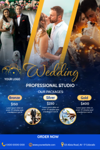 wedding photography services poster Plakat template