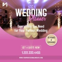 Wedding Planner Consultant Video Ad Template Square (1:1)