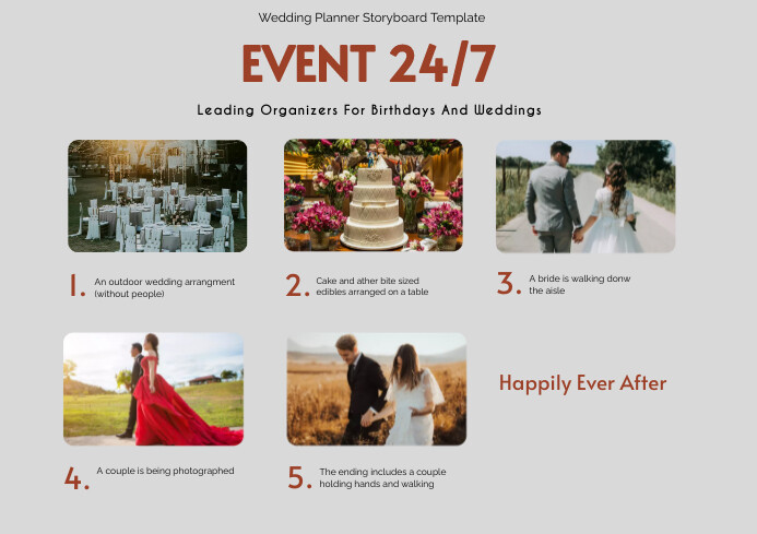 Story Form Event Wedding storyboard | Beachweddingtips.com