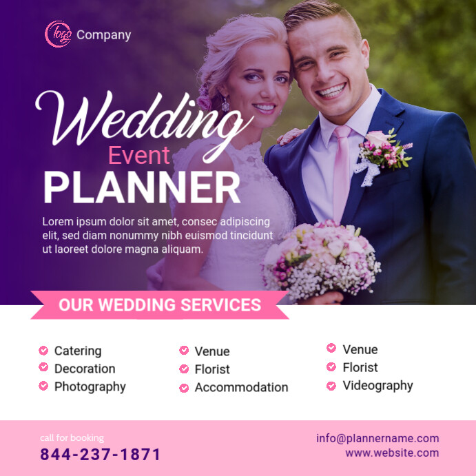 Planner Ad Examples Copy of Wedding Planner Service ad | PosterMyWall