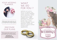 wedding planner trifold brochure advertisemen A4 template