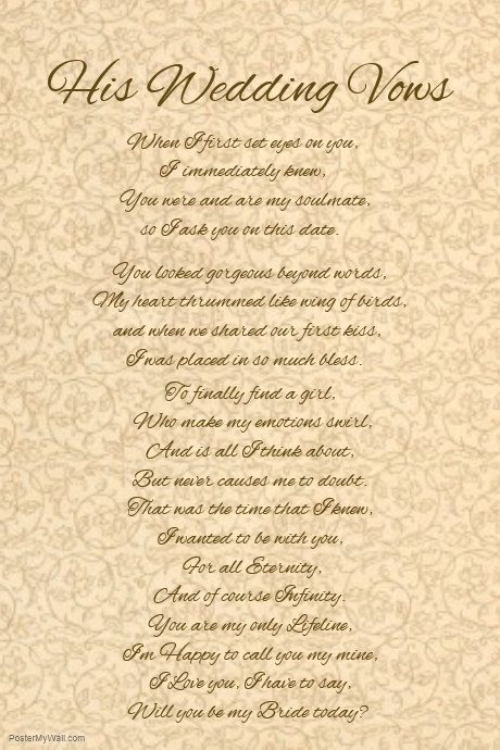 Copy of Wedding Poem Template | PosterMyWall