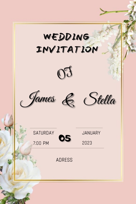 WEDDING POSTER Affiche template