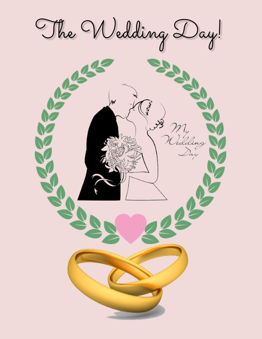 Wedding Poster Ulotka (US Letter) template