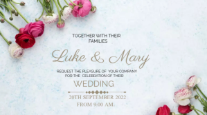 wedding poster template Ekran reklamowy (16:9)