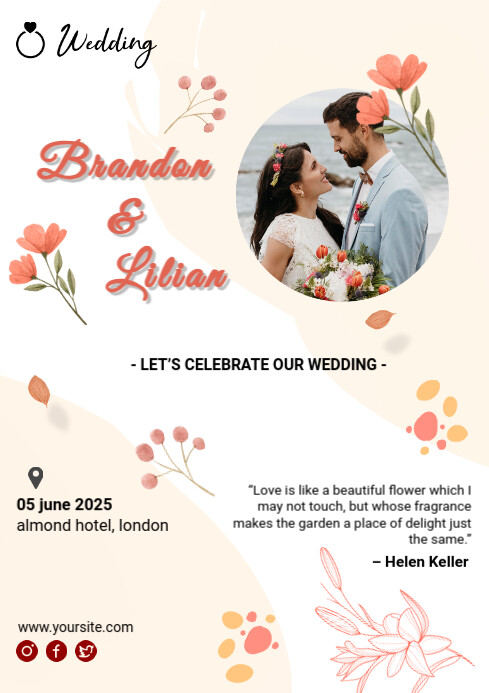 Wedding poster template | PosterMyWall