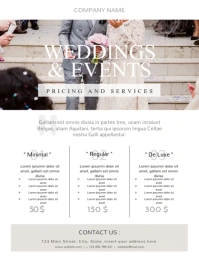 wedding price guide advertisement flyer templ template