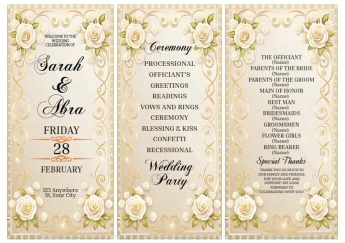 Copy of Wedding Program 2025 Flyer | PosterMyWall