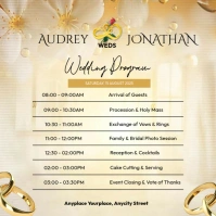 Wedding Program Instagram Post template