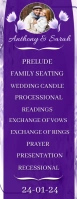 Wedding program list and guest design Half Page Letter template