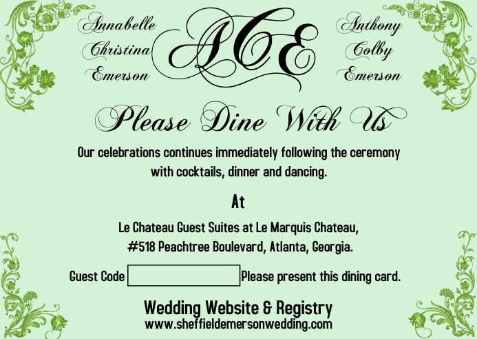 wedding reception card template postermywall wedding reception card template