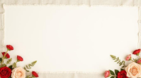 Wedding Reception Celebration Flyer | Floral Engagement Announcement Card งานแสดงผลงานแบบดิจิทัล (16:9) template