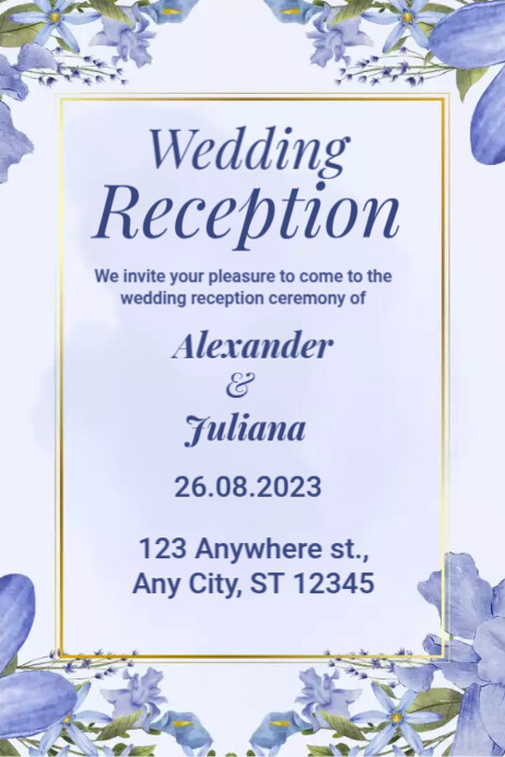 Wedding Reception Template | PosterMyWall