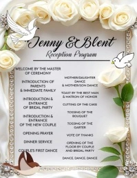 Wedding Reception Program Flyer (US Letter) template
