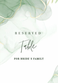 Red Wedding Reserved Table A4 Template | PosterMyWall