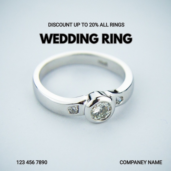 Simple Rings Cheap Plantilla de wedding ring discount | PosterMyWall