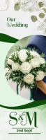 Wedding roll up banner 2 x 6 template