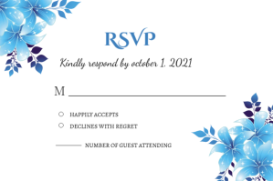 Wedding Rsvp card Этикетка template