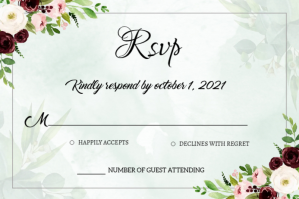Wedding Rsvp card Rótulo template