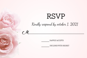 Wedding Rsvp card Étiquette template