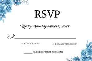 Wedding Rsvp card Label template