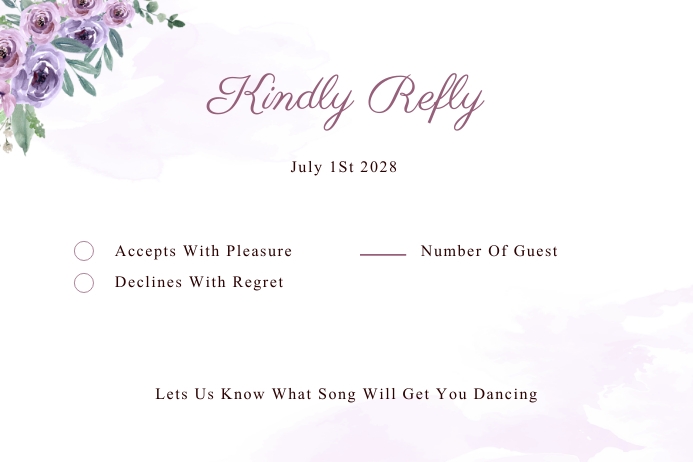 Wedding RSVP template free | PosterMyWall wedding-rsvp-template-free-postermywall