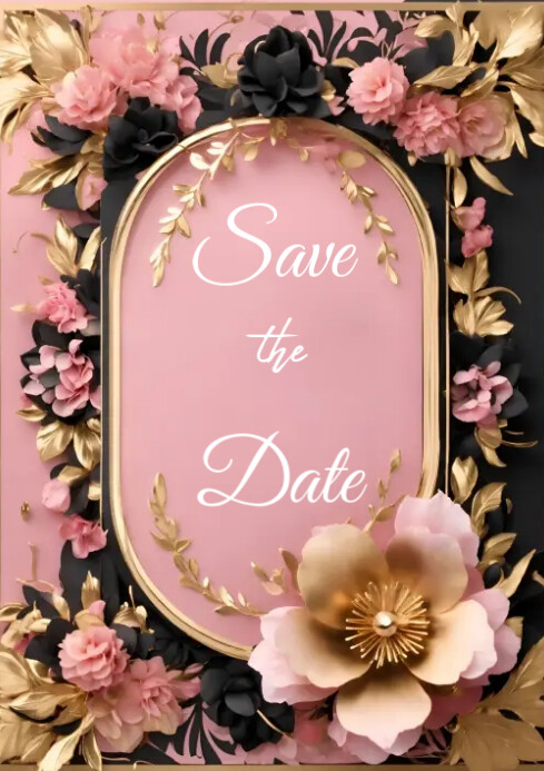 Save the date A4 template