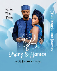 wedding save the date Instagram Portrait template