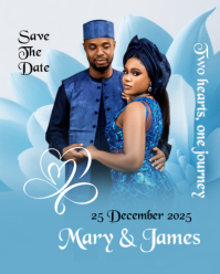 wedding save the date Instagram Portrait template