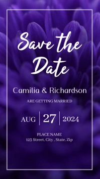 Wedding save the date instagram story Instagram-Story template