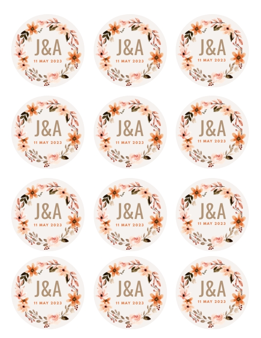 Copy of Wedding Sticker Template | PosterMyWall