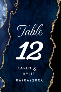 Wedding table cards Gráfico de Pinterest template