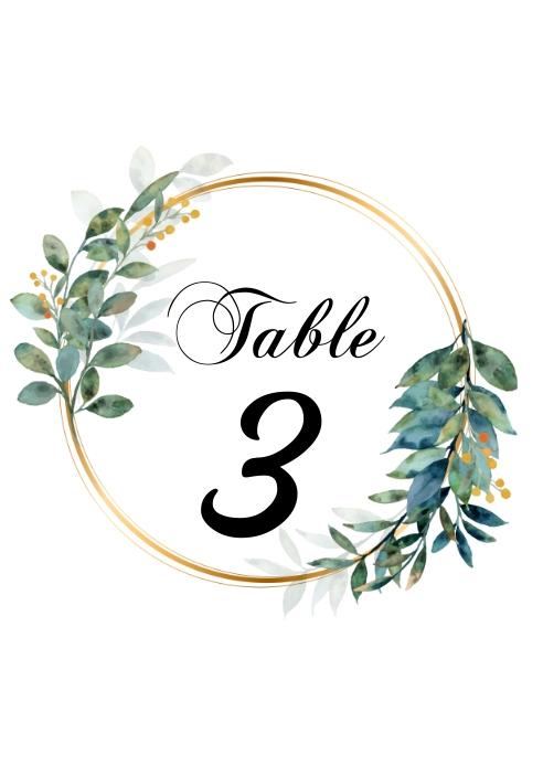wedding table no Template | PosterMyWall