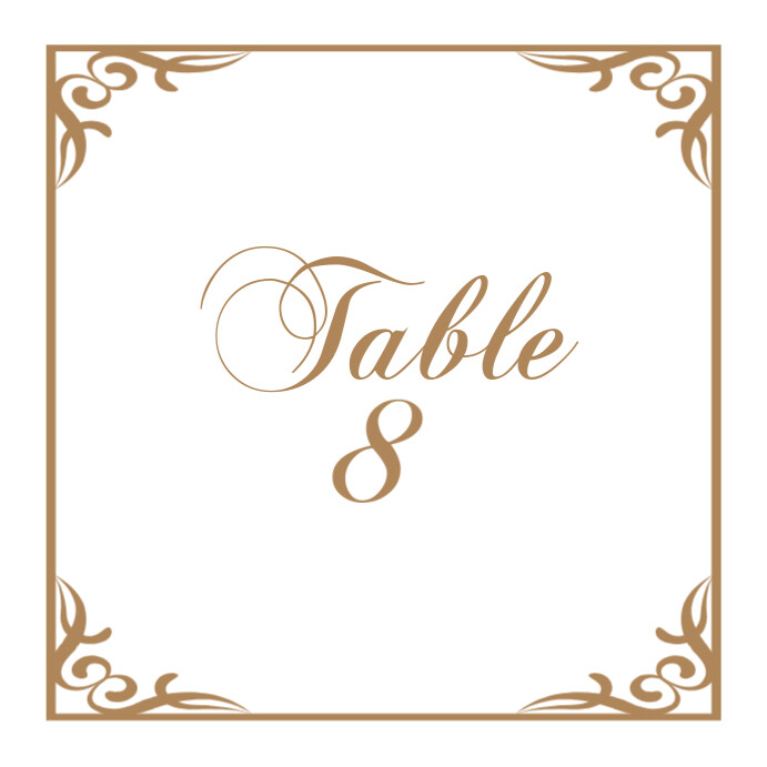 Wedding Table Number Template | PosterMyWall