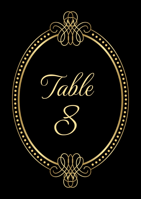 Copy of Wedding Table Number | PosterMyWall