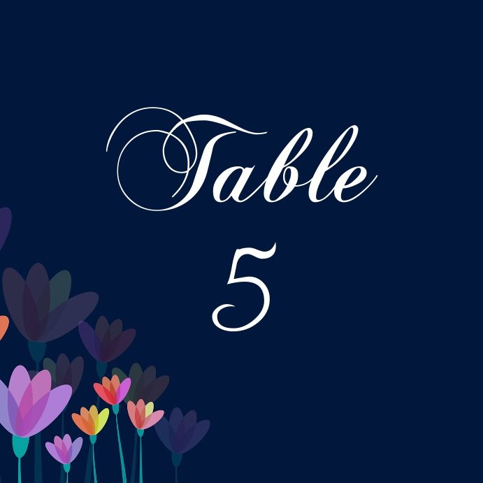 Wedding Table Number Template | PosterMyWall