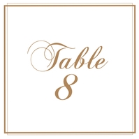 Wedding Table Number Quadrat (1:1) template