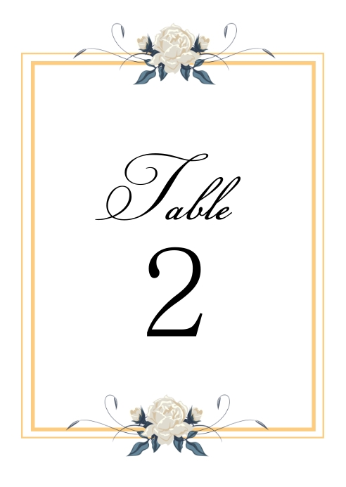 Wedding Table Number Template PosterMyWall