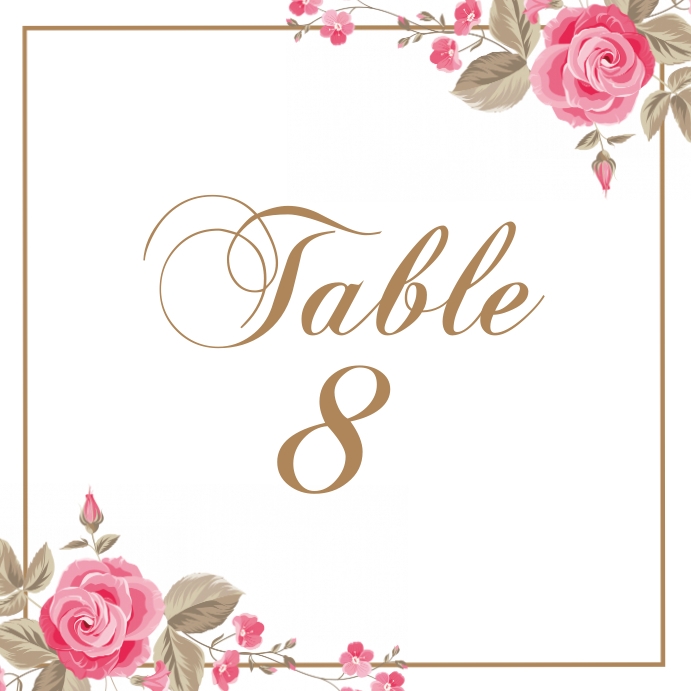 Wedding Table Number Template | PosterMyWall